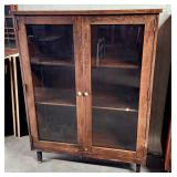 Glass door bookcase 49'h x 38w x 15d
