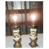 Pair vintage lamps
