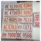 Vintage North Carolina commercial license plates