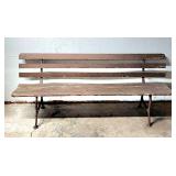 Long antique park bench