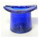 Lowell Cobalt blue glass hat ashtray