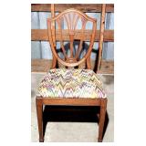 Solid mahogany shield back dining chair