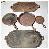 Cast iron frying pans griddles