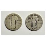 Walking Liberty quarters