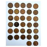 32 wheat pennies mainly 40s & 50s