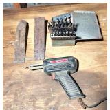 Soldering iron,wedges,partial drill bit index