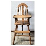 Antique heart pine high chair