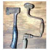 Craftsman hatchet & Stanley Brace bit