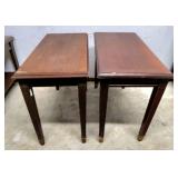 Two end tables 22.5'h x 13w x 25d