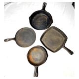Cast iron frying pans &  griddle