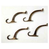 Vintage brass hooks coat rack hall tree