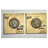 1939 & 1940 quarters