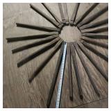 Antique wagon wheel spokes different size