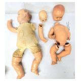 Antique doll pieces & parts