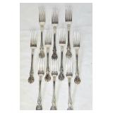 13 Towle Old Master sterling silver dinner forks