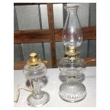 Vintage oil lamps electrified