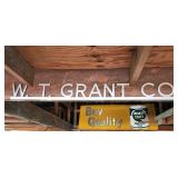Milled aluminum WT Grant sign