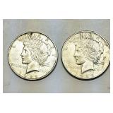 1922 Peace silver dollars