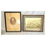 Antique soldier framed photographs
