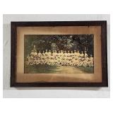 Large antique  military photo