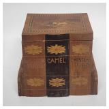 Inlaid wooden cigarette box mechanical
