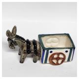 Occupied Japan donkey w cart