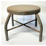 Vintage steel milking stool