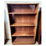 Walnut veneer bookcase