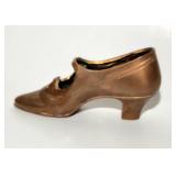 Unique antique copper clad metal shoe