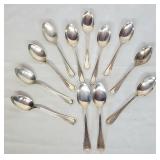 12 sterling silver art deco spoons