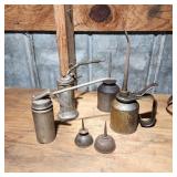 Vintage oil cans