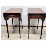 Pair dropleaf end tables