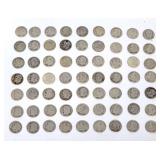63 Roosevelet silver dimes 1944-59