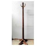 Solid walnut coat rack
