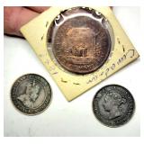Antique Canadian 1 cent coins