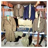 WWII uniform and foot locker