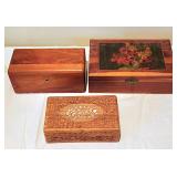 Wooden jewelry boxes trinket boxes