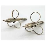 Pair silverplate asparagus tongs