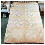 Vintage hand stitched quilt 80' x 79