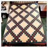 Vintage hand stitched quilt 83' x 84