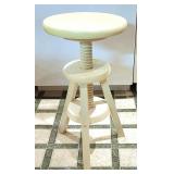 Unique corkscrew wooden stool