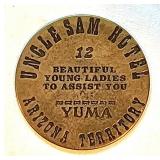 Uncle Sam Hotel metal coin token