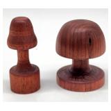 Petite teak mushrooms