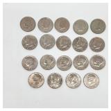 19 1971 - 1990 Kennedy half dollars