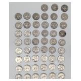 51 silver quarters 64 & before