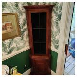 Petite solid cherry corner cabinet