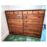 14 drawer tall pine dresser well built
