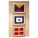 Custom framed cloth flag panels