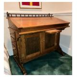 Custom made oak shipmaster desk lift top