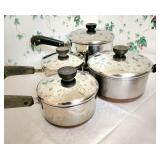 Revereware copper bottom pots